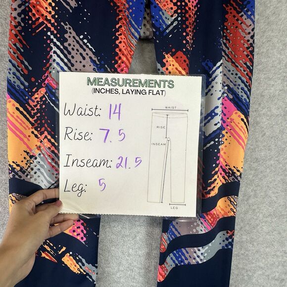 Athleta Women's Lava Sonar Printed Multicolored High Waist Leggings Size S Retro - Picture 5 of 11